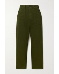 The Great The Ranger Herringbone Cotton Trousers - Green