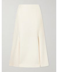 Gabriela Hearst - Patterson Frayed Wool And Cashmere-Blend Midi Skirt - Lyst