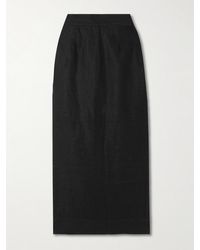 Posse - Emma Linen Midi Skirt - Lyst