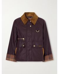Barbour - Cottingham Corduroy-Trimmed Waxed Cotton-Canvas Jacket - Lyst