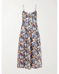 Doen - Benoit Tiered Gathered Floral-Print Ramie Midi Dress - Lyst