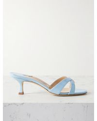 Manolo Blahnik - Callamu 50 Mules Aus Lackleder - Lyst