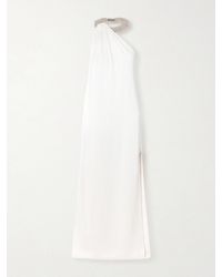 Stella McCartney - One-Shoulder Embellished Satin-Crepe Gown - Lyst