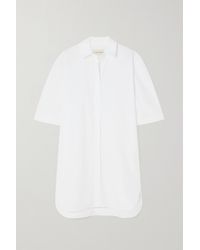 Loulou Studio Somov Mini-hemdblusenkleid Aus Baumwollpopeline - Weiß
