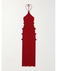 Magda Butrym - Neckholder-Maxikleid Aus Stretch-Jersey Mit Cut-Outs Und Applikationen - Lyst