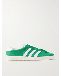 adidas Originals - Sporty & Rich Blanc Leather-Trimmed Embellished Suede Sneakers - Lyst