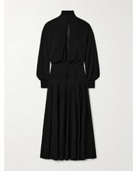 Alaïa - Cutout Wool-Blend Turtleneck Midi Dress - Lyst