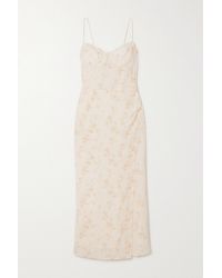 Reformation + Net Sustain Kourtney Floral-print Georgette Midi Dress - White