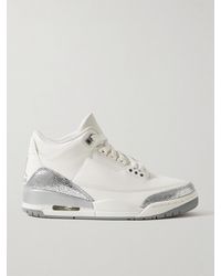 Nike - Air Jordan 3 Retro Rubber-Trimmed Metallic Leather Sneakers - Lyst