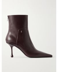 Jimmy Choo - Cycas 80 Logo-Embellished Leather Ankle Boots - Lyst