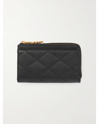 Saint Laurent - Quilted Textured-Leather Wallet - Lyst