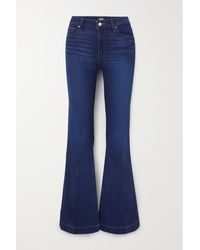 PAIGE Genevieve High-rise Flared Jeans - Blue