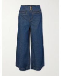 Zimmermann - Awaken High-Rise Cropped Flared Jeans - Lyst