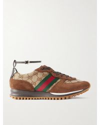 Gucci - Re-Motion Suede-Trimmed Sneakers - Lyst