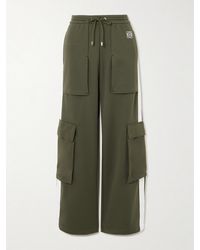 Loewe - Striped Embroidered Tech-Jersey Straight-Leg Cargo Pants - Lyst