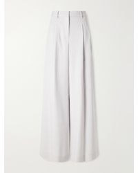 Twp - Avery Stretch Wool-Crepe Wide-Leg Pants - Lyst