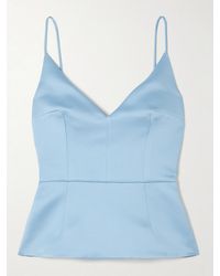 Emilia Wickstead - Vero Duchesse-Satin Peplum Top - Lyst