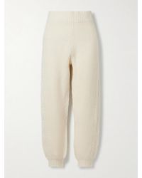 Perfect Moment - Crystal Cable-Knit Wool Tapered Pants - Lyst
