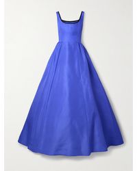 Carolina Herrera - Robe Aus Seidengazar Mit Falten - Lyst