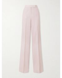 Max Mara - Pleated Wool, Mohair And Silk Straight-Leg Pants - Lyst