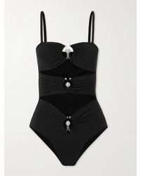 Christopher Esber - Cutout Embellished Swimsuit - Lyst