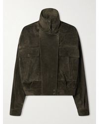 Saint Laurent - Suede Jacket - Lyst