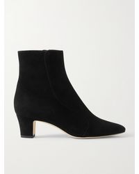 Manolo Blahnik - Myconia 50 Suede Ankle Boots - Lyst