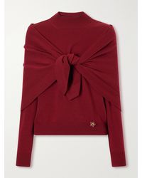 Oscar de la Renta - Scarf-Detailed Cashmere Sweater - Lyst