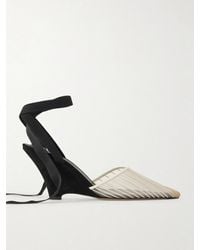 Jacquemus - Les Espadrilles Grosgrain-Trimmed Mesh Wedge Pumps - Lyst