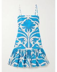 ANDRES OTALORA - Joyita Tiered Printed Linen Mini Dress - Lyst