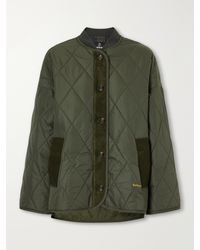 Barbour - Abercorn Corduroy-Trimmed Shell Quilted Jacket - Lyst