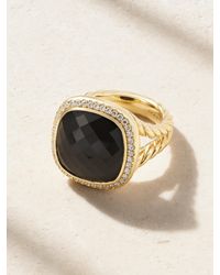 David Yurman - Bague En Or 18 Carats (750/1000) Onyx Et Diamants Albion - Lyst