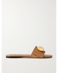 Loewe - Pebble Pantoletten Aus Leder Mit Verzierung - Lyst