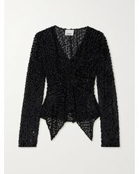 Isabel Marant - Ulietta Metallic Devoré-Velvet Blouse - Lyst