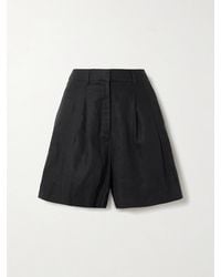 Posse - Marchello Pleated Linen Shorts - Lyst