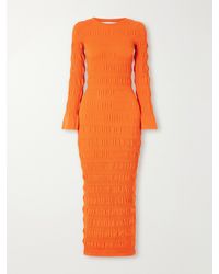 TOVE - Giselle Gathered Stretch Midi Dress - Lyst