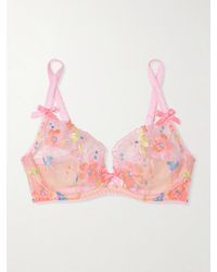 Agent Provocateur - Soutien-Gorge À Armatures En Tulle, Dentelle Et Satin À Broderies Et À Nœuds Rixie - Lyst