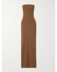 ÉTERNE - Trägerloses Maxikleid Aus Geripptem Stretch-Jersey - Lyst