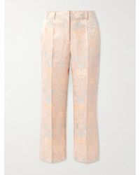 Dries Van Noten - Paloma Satin-Jacquard Straight-Leg Pants - Lyst