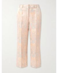 Dries Van Noten - Paloma Satin-Jacquard Straight-Leg Pants - Lyst