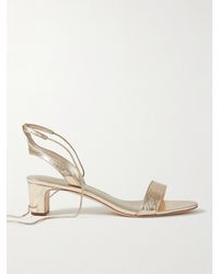 Loeffler Randall - Net Sustain Jackie Metallic Crinkled-Leather Sandals - Lyst