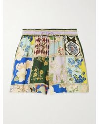 ALÉMAIS - Bianca Printed Linen Shorts - Lyst