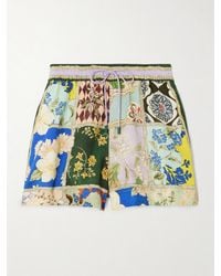 ALÉMAIS - Bianca Shorts Aus Bedrucktem Leinen - Lyst