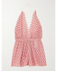 Missoni - Neckholder-Playsuit Aus Metallic-Häkelstrick - Lyst