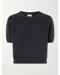KHAITE - Golden Cropped Cashmere Sweater - Lyst