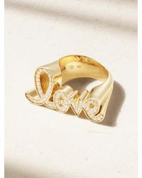 Sydney Evan - Love Script 14-Karat Diamond Ring - Lyst