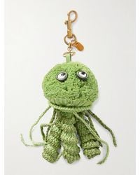 Anya Hindmarch - Jellyfish Leather-Trimmed Raffia Keychain - Lyst