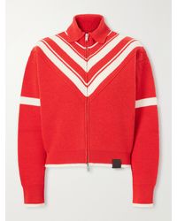 Stella McCartney - Striped Wool Zip-Up Cardigan - Lyst