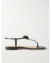 Mach & Mach - Petite Cadeau Crystal And Bow-Embellished Patent-Leather Sandals - Lyst