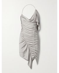 Et Ochs - Autumn Asymmetric Gathered Satin-Jersey Mini Dress - Lyst